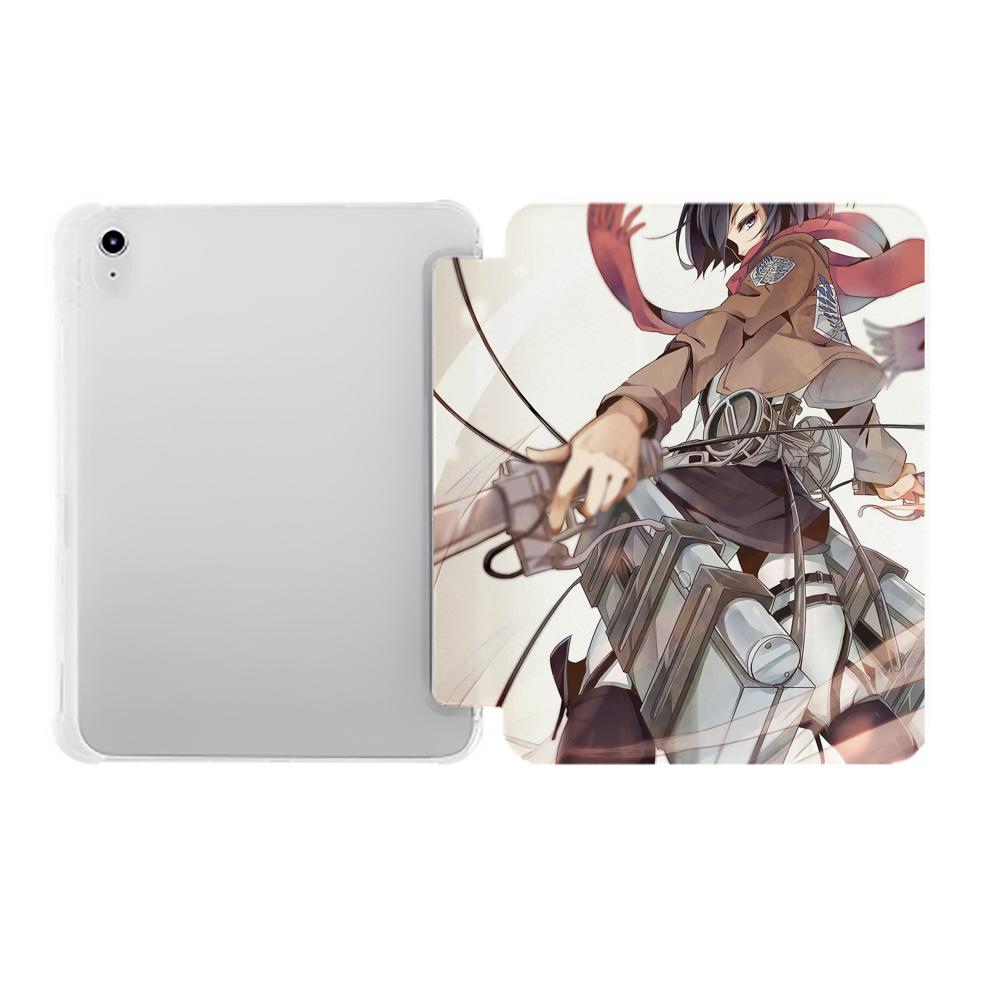 （画像用） 進撃の巨人 Attack on Titan IPad ケース ペン収納付き 三つ折りスタンド PUレザー×シリコン 対応機種9.5/10.5/10.9インチ